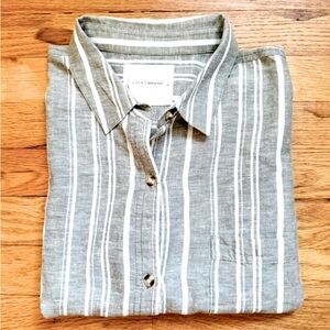 Lucky Brand Women’s Grey Striped Shirt NWT